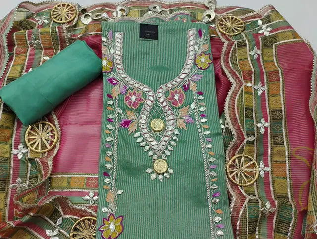 Tabby Silk with Gota Patti and Hand Work