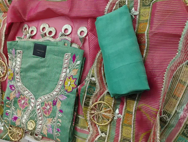 Tabby Silk with Gota Patti and Hand Work