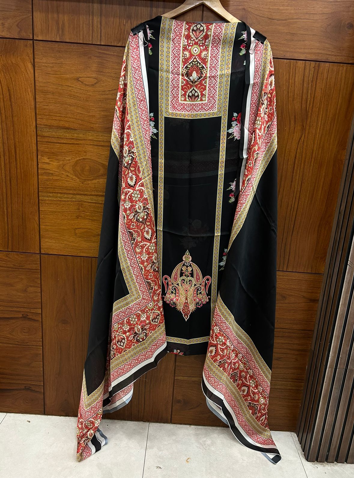 Premium Satin Silk Printed Suit with Designer Dupatta