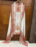 Premium Satin Silk Printed Suit with Designer Dupatta