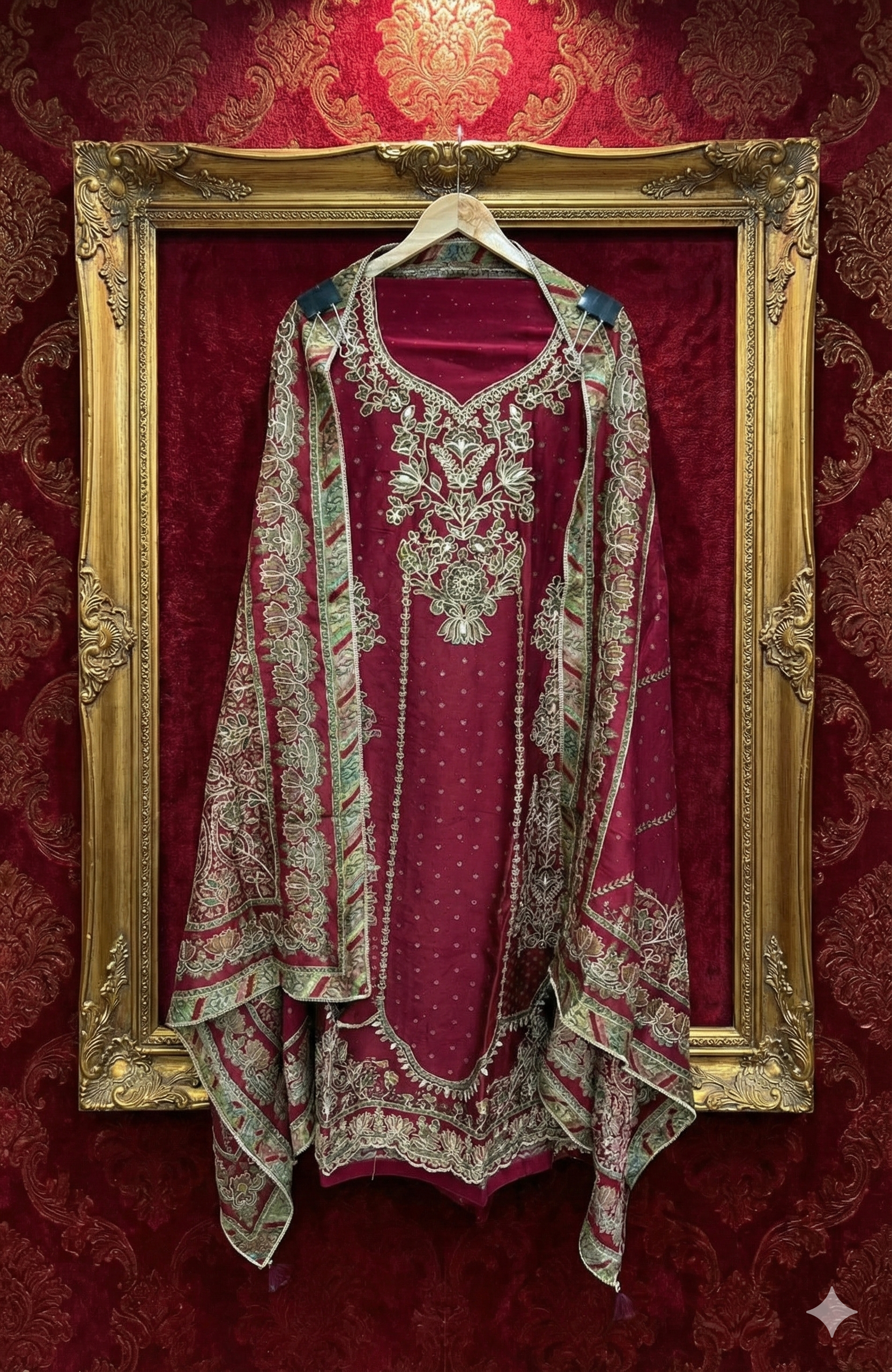 Premium Organza Embroidered Suit